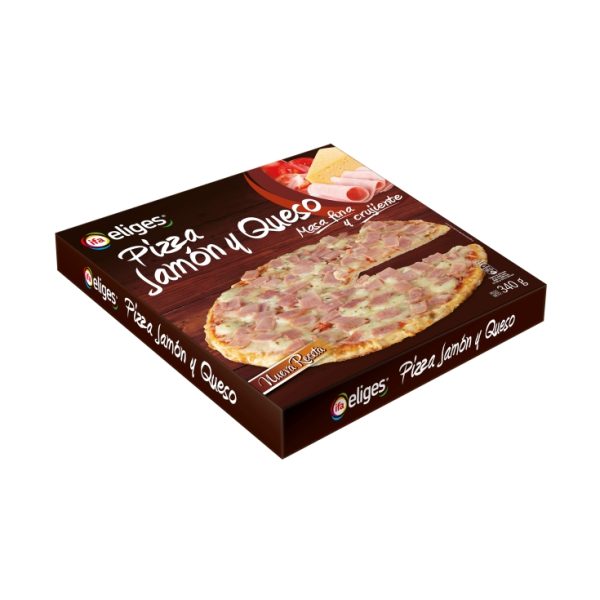 Ham and cheese pizza