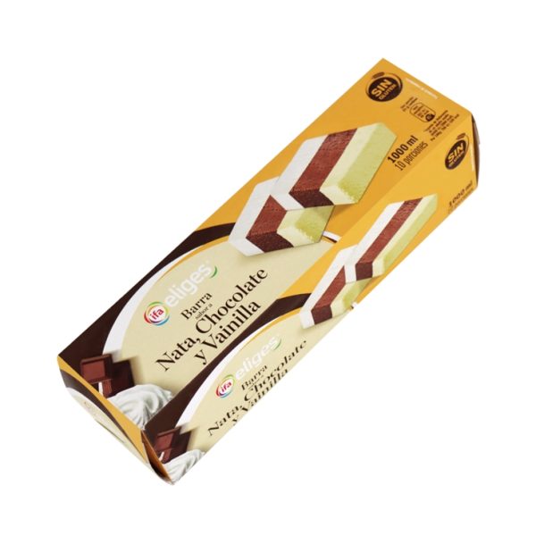 Vanilla ice cream chocolate cream block
