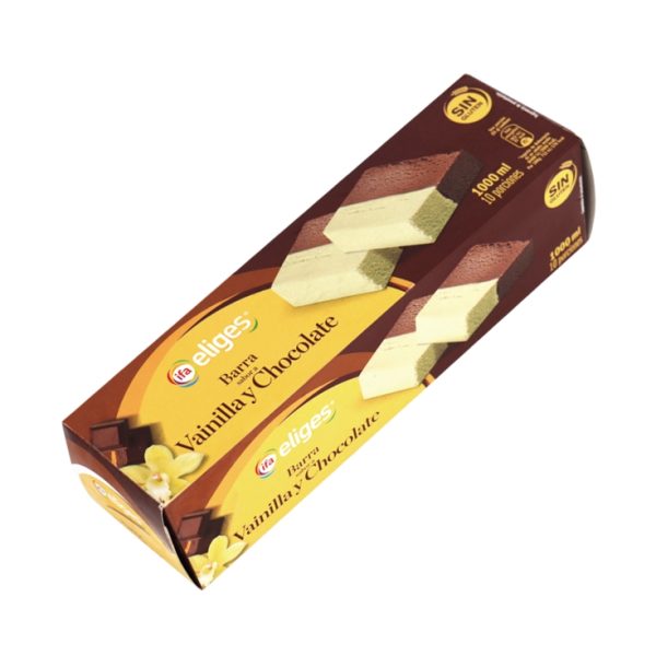 Vanilla chocolate block ice cream