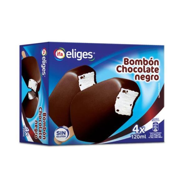 Dark chocolate bonbon ice cream