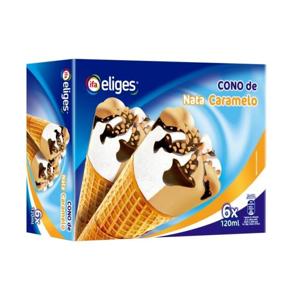 Caramel cream cone ice cream