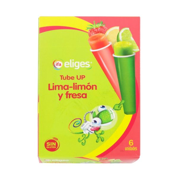 Tube up lime lemon and strawberry tube up ice cream