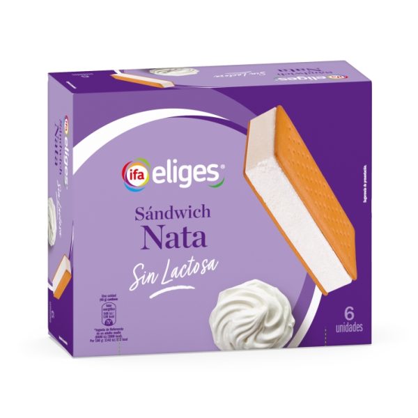 Lactose-free cream sandwich ice cream