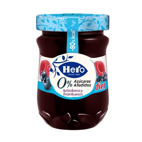 0% sugar blueberry and raspberry jam