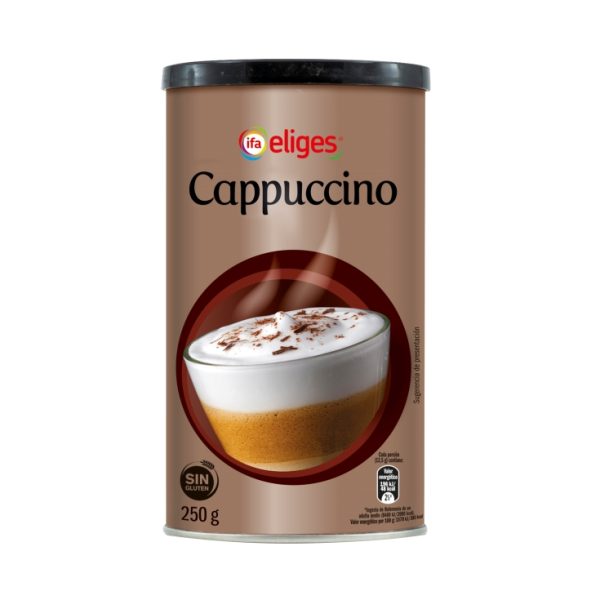 Natural cappuccino soluble coffee jar