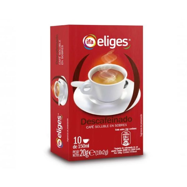 Decaffeinated soluble coffee sachets