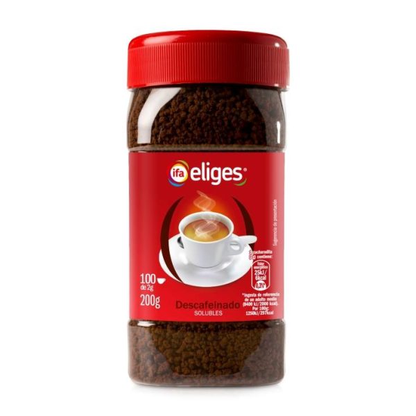 Decaffeinated soluble coffee