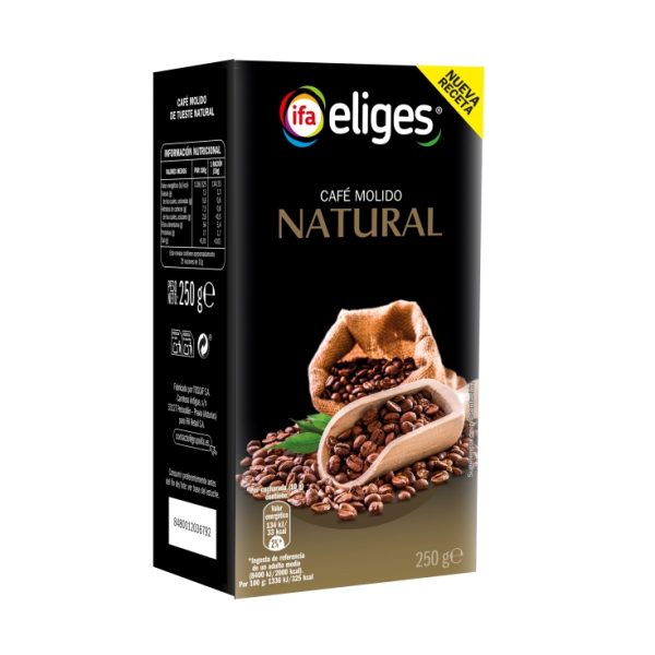 Natural ground coffee