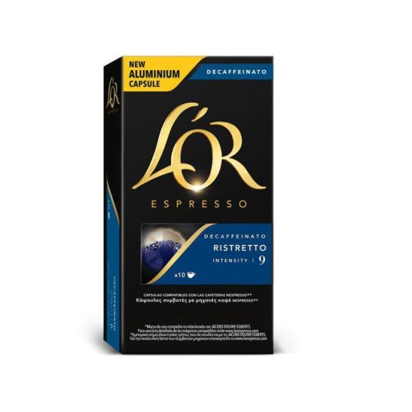 Decaffeinated ristretto espresso coffee