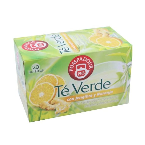 Green tea with ginger and orange infusion
