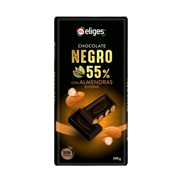 Dark chocolate almonds