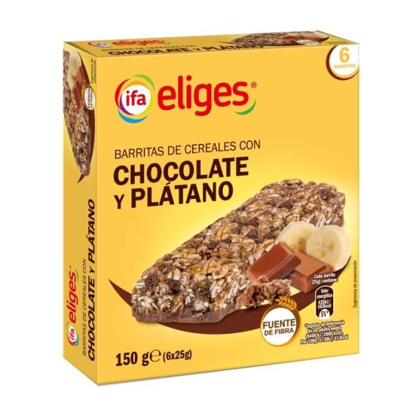Choco-banana cereal bars 150g