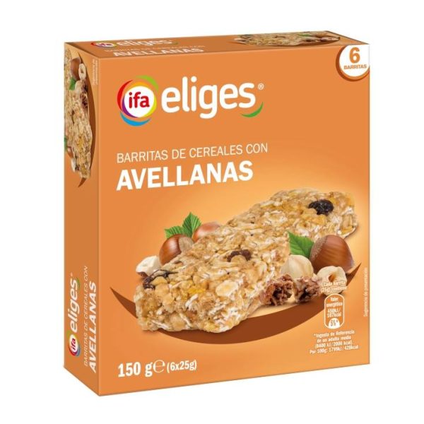 Hazelnut cereal bars 150g