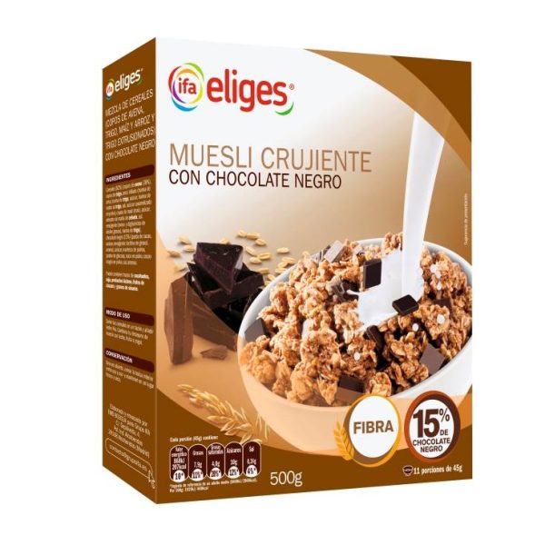 Muesli cereals with dark chocolate