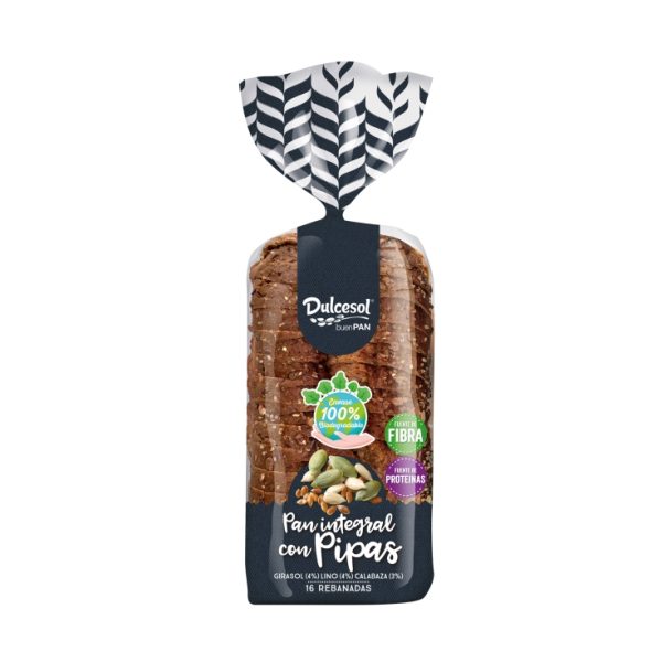 Whole wheat bread with seeds