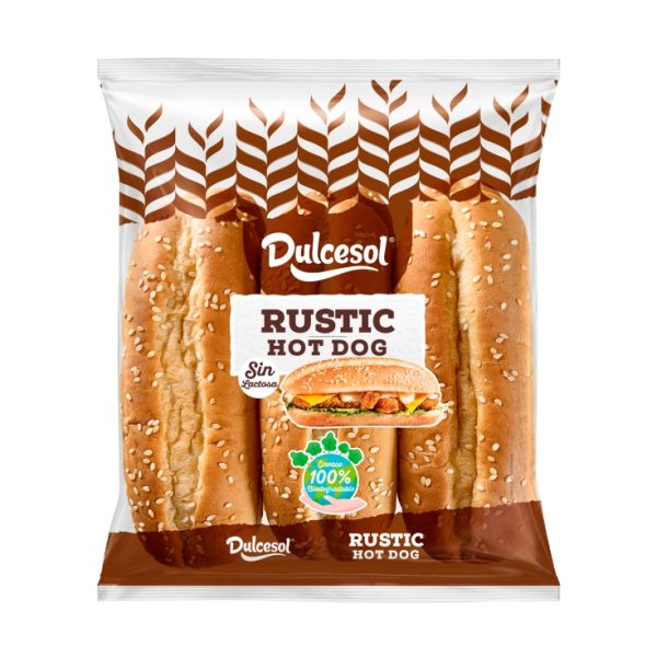Rustic hot dog bun 6 pcs