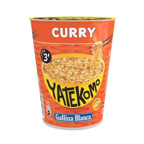 Oriental noodles yatekomo curry cup
