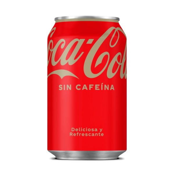 Caffeine-free cola in cans