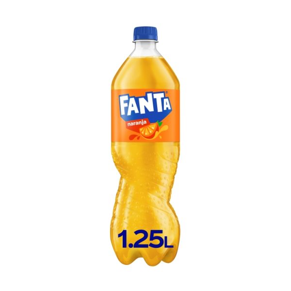 Orange soft drink bottle