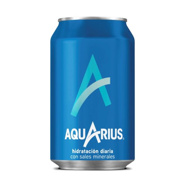 Aquarius lemon drink can