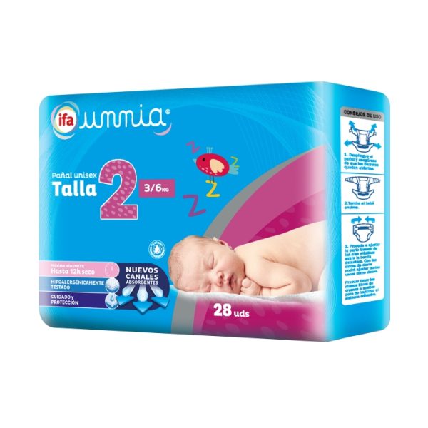 Diaper unisex t-2 3-6kg